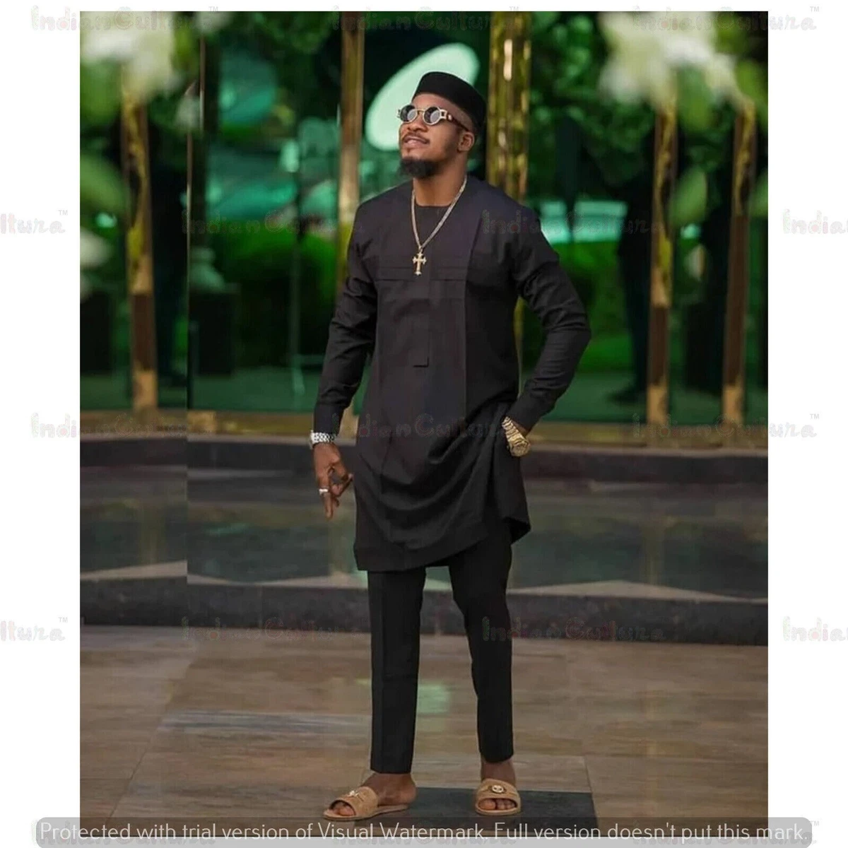 Black Color Traditional Shirts Top Shirt Solid Men s Wear Cotton Cloth Kurta