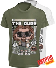 The Big Lebowski T SHIRT S-3XL The Dude Abides Funny Movie Cartoon Magazine TEE