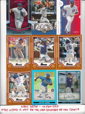 (BR) 2009 Bowman Chrome Xfractor #069/299 ANDREW RUNDLE #BCP56 Cubs | eBay