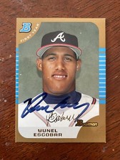 YUNEL ESCOBAR 2005 BOWMAN ROOKIE RC AUTOGRAPHED SIGNED AUTO BASEBALL CARD BDP88