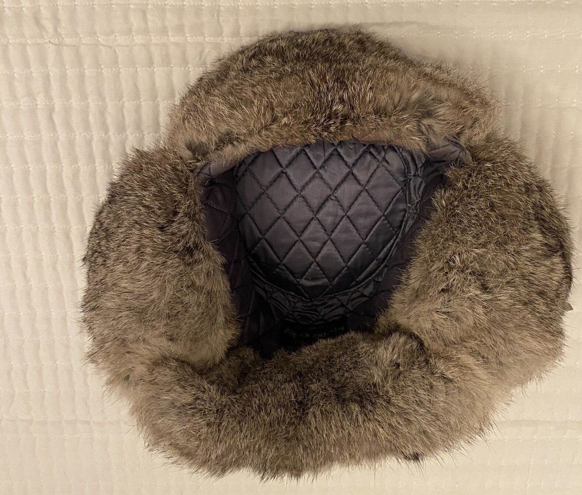 Golden Swallow Sz L Black Rabbit Fur Hunting Hat Vtg Trapper Hunters Fur Black Hats for Women for sale | eBay main image 2