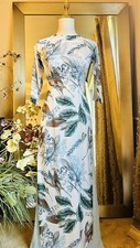Ao Dai Vietnamese, L  a Kim Sa Silk, Designer Long Dress With Pants. Size L
