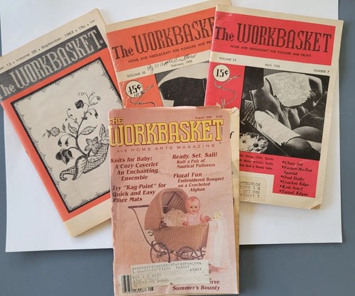 Vintage Workbasket Magazine Lot of 4 1955-1956-1963-1986 - Foto 2 di 6