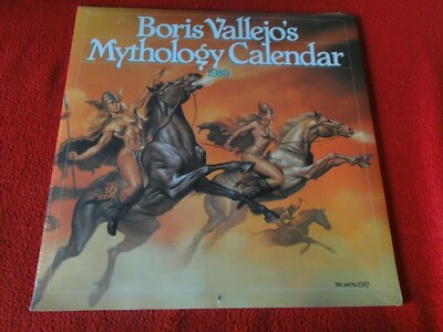 Vintage Large Semi-Nude Pinup Wall Calendar 1989 Boris Vallejo's