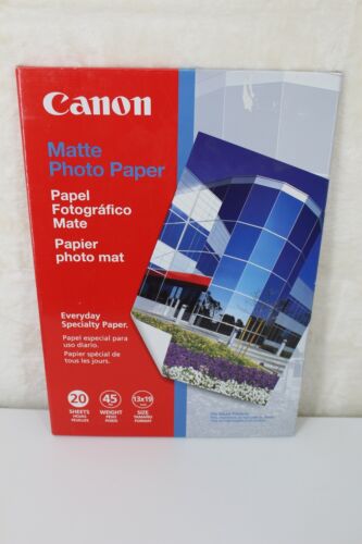 Canon Inkjet Matte Photo Paper, 13" x 19" MP-101 New Unopened 20 Sheets - Picture 1 of 14