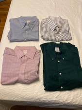 4 Brooks Brothers Men's Dress Shirts 3, 18-34/35 1 XL Long Sleeve Button Down