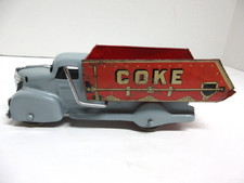 MARX Coke/Coal Pressed-Steel Lithographed Dump Truck, 7 " Long, ca 40s
