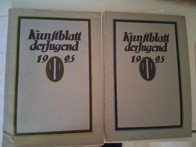 2 Hefte ''Kunstblatt der Jugend'' von 1925, farbig und schwarz-weiss
