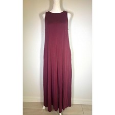 Burgundy Sleeveless Swing Maxi Dress Whimsigoth Witchy Size 8 ASOS Design Womens