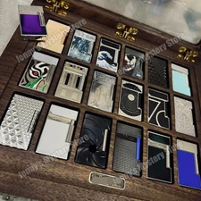 18 Slot Black Walnut Collection Display Flip Case - for Dupont L2 Lighters