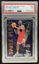 1995-96 Topps Michael Jordan Spark Plugs #SP2 Bulls PSA 7