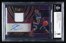 2019 Select Rookie Jersey Purple Prizm 89/99 Jarrett Culver BGS 9 MINT Auto 8vc