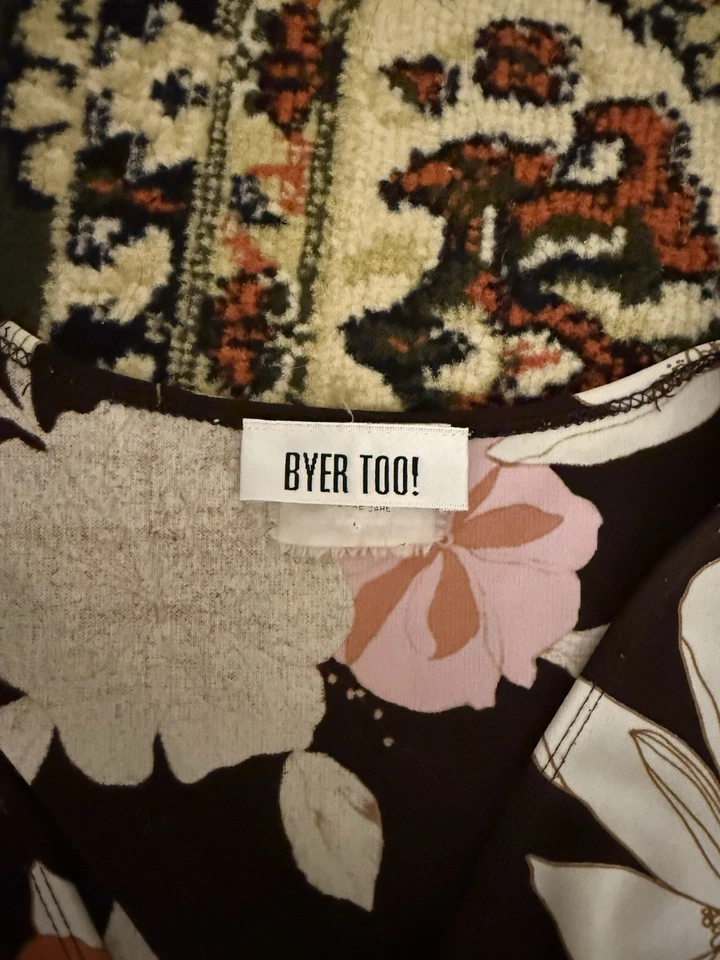 80年代90年代复古花卉超长连衣裙 — 第 4/4 张图片