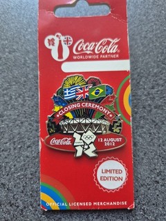 Olympic Games London 2012 Pin Badge Limited Edition Closing Ceremony Coca Cola