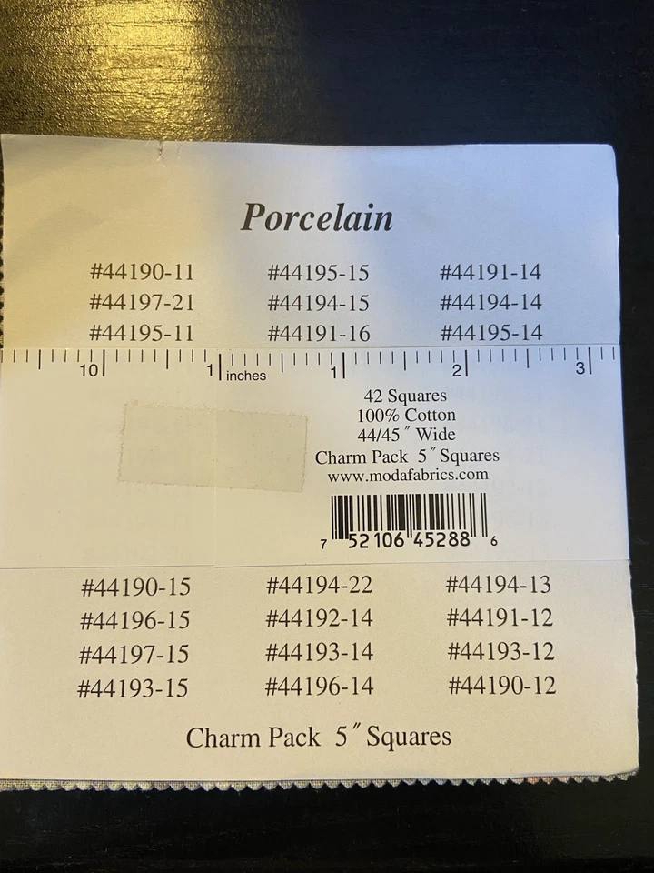 Porcelain By 3 Sisters For Moda. OOP Charm Pack - Image 2 of 2