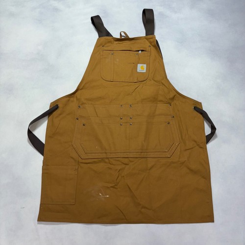 Carhartt Firm Duck Apron 103439-211 Brown Canvas Work Utility Tools Apron OS
