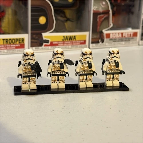 Custom Star Wars Sand Trooper Minifigures | Lot of 4