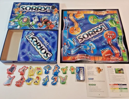 2001 Parker Brothers SORRY! The Disney Edition Board Game,98%Complete,  Vintage