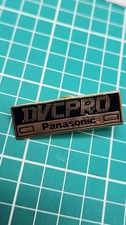 Vintage Panasonic DVCPRO Lapel Pin Gold-Tone Black Video Cassette Promo Badge