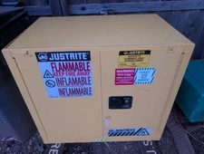 (2X) - JUSTRITE 892320 Sure-Grip EX Flammable Storage Cabinets, 22 Gal., Yellow