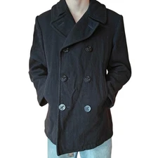 Vintage 1988 U.S. Navy Sterlingwear Pea Coat 100% Wool – Size 40R Authentic