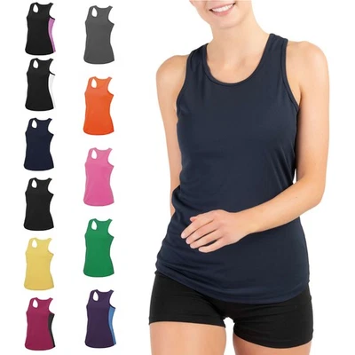 Damen Tank Top Sport Shirt Fitness Trägershirt Sommer Tops Basic Tanktop T-Shirt - Bild 1 von 3