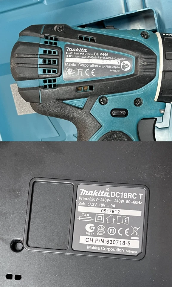 MAKITA PERCEUSE VISSEUSE A PERCUSSION COFFRET BHP446RFE Mandrin 13mm - Photo 3/4