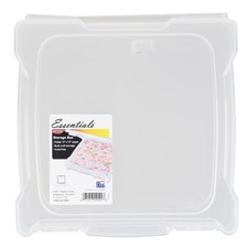 Clear Scrapbook Box 12 inch Plastic Craft Storage Organizer for Hobby Supplies