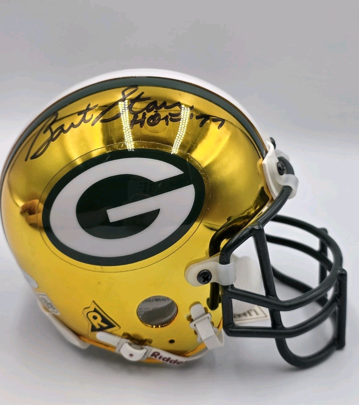 Bart Starr Autographed Signed Green Bay Packers / Chrome Mini Helmet HOF 77 