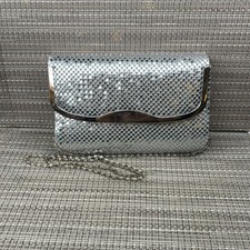 Vintage Mesh Metal Silver Tone Purse Silver Plated Strap