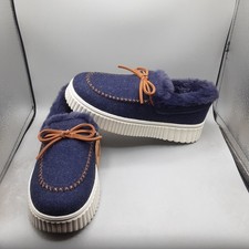 Skechers Cozy Ojai Moccasin Slippers Women's 7M Blue Navy A215