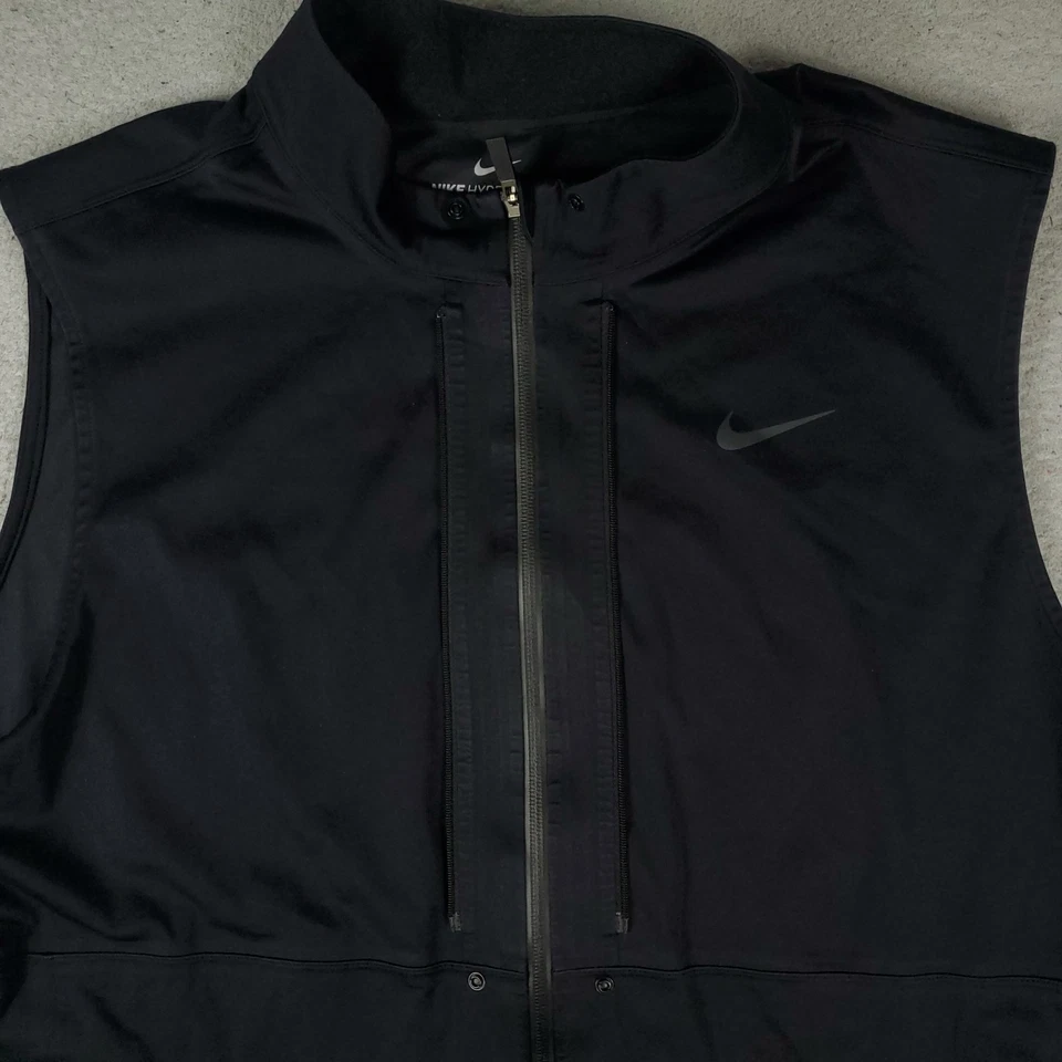 Nike жилет мужской размер XL черный Hypershield полный молнии зимняя ветровка - Изображение 2 из 4