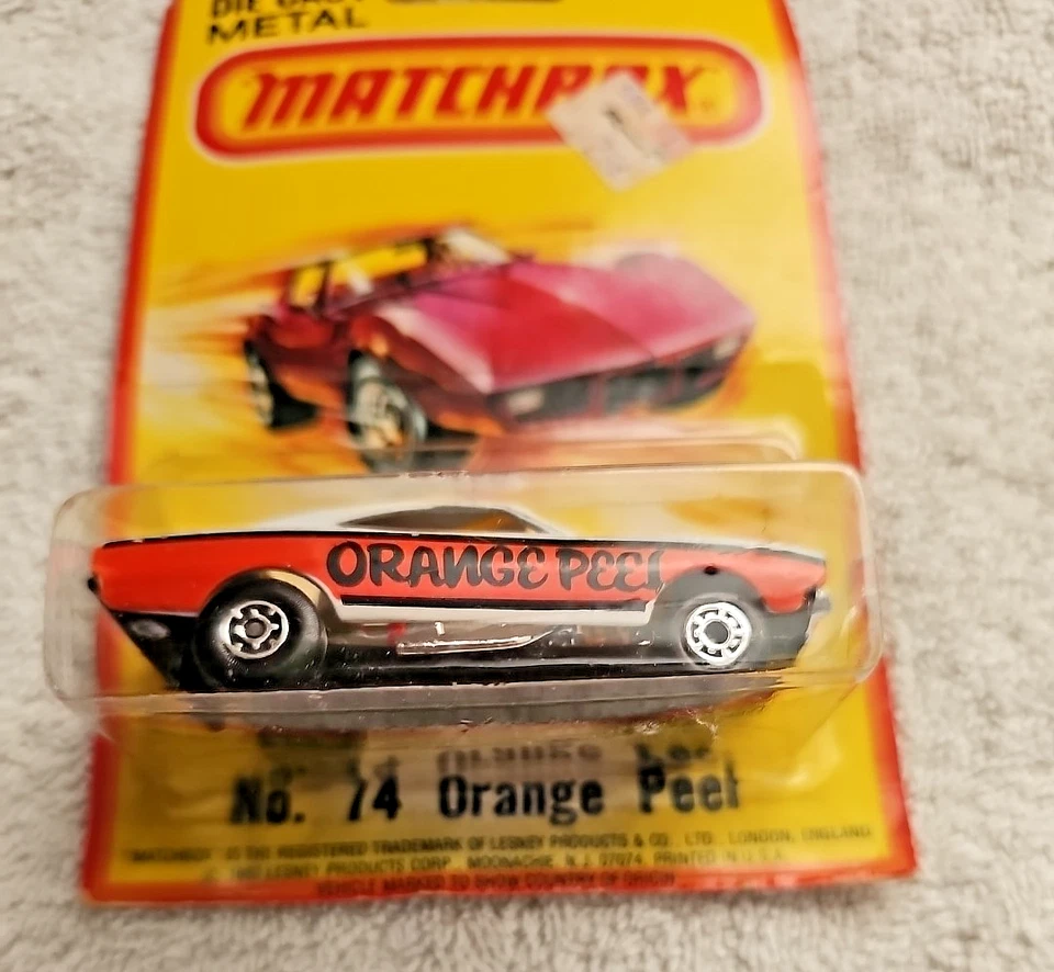 MATCHBOX SUPERFAST No. 74 ORANGE PEEL DODGE CHARGER ON ORIGINAL US CARD 1980 - Image 2 of 4