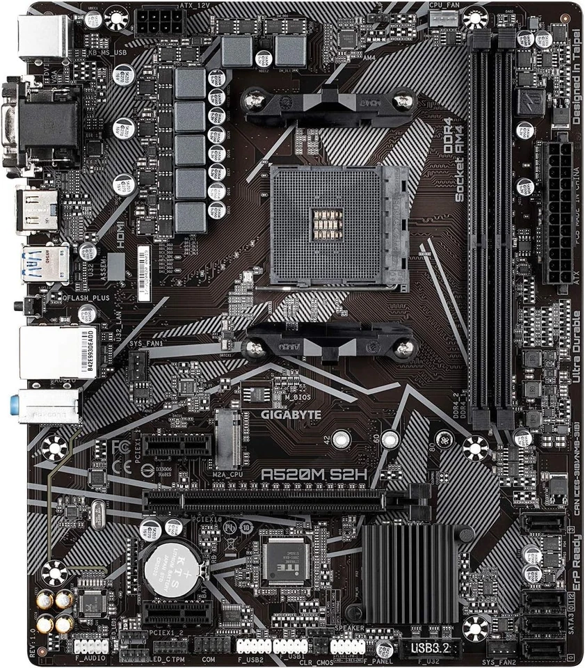 Dual Channel AM4 Gaming Motherboard with NVMe PCIe 3.0 M.2 and Multiple Displays - Image 4 of 4
