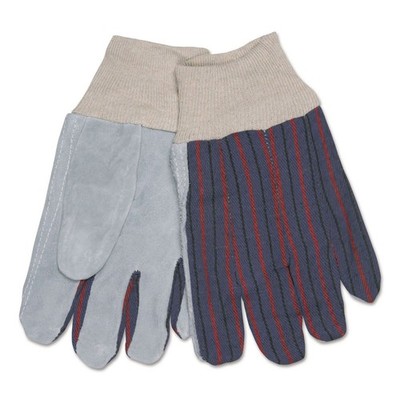 MCR Safety 1040 Leather Palm Glove - Larger Gray/White (1-DZ) New
