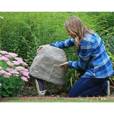 Faux Landscape Rock XL Resin Cover Well Pipe Sprinkler Garden Natural Sandstone