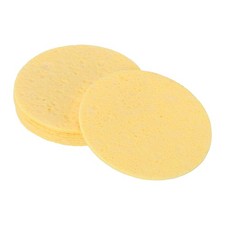 6er L&ouml;tschwamm 5,1x5,1cm rund tiefgelb 6mm wasserabsorbierend