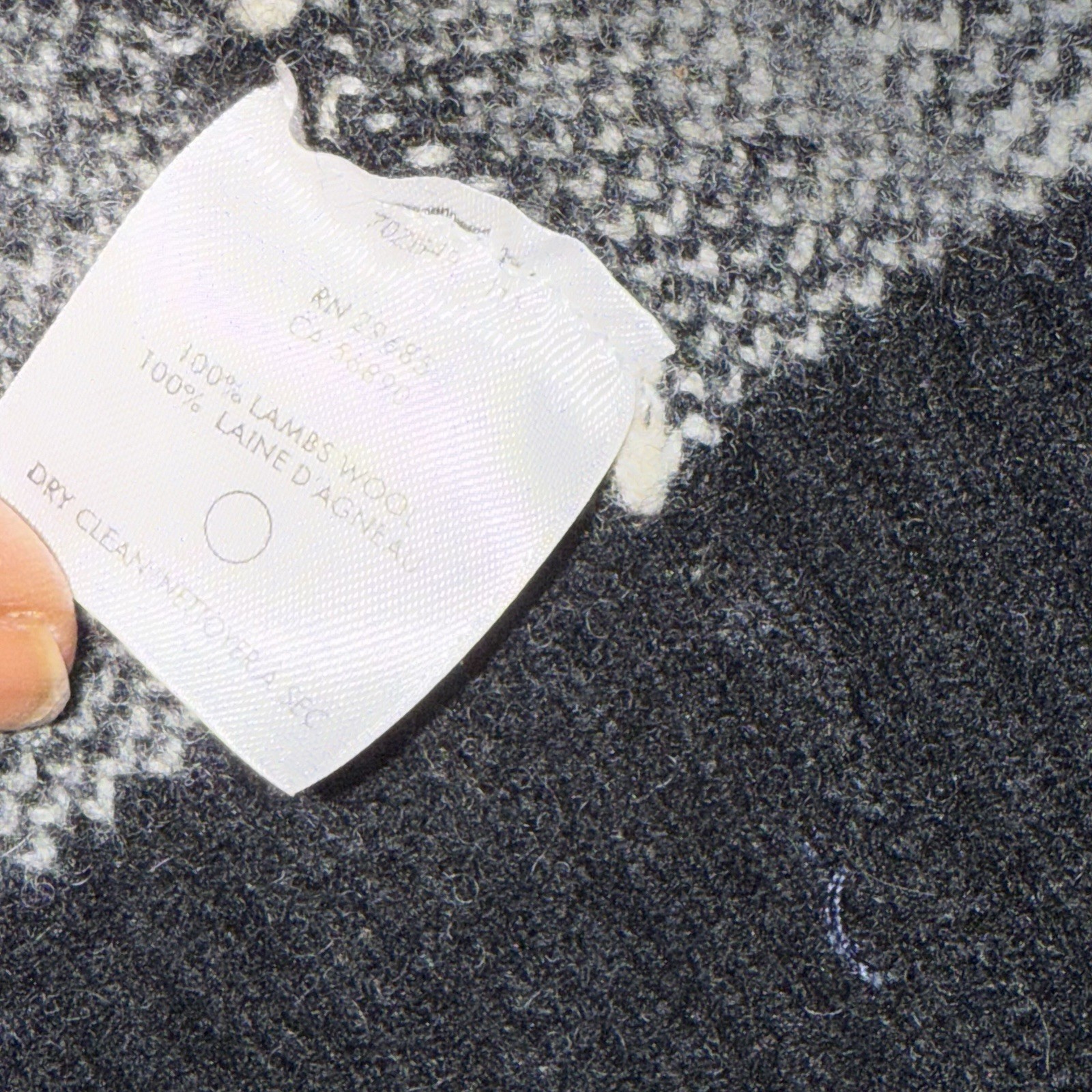 Pendleton Wool Zip Up Jacket Black White Geometri… - image 7