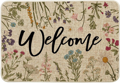 Artoid Mode Welcome Antike Kräuter Wilde Blumen Frühling Fußmatte, Hause Dekorat