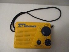 Realistic All Weather AM FM Radio Yellow Tested Clean