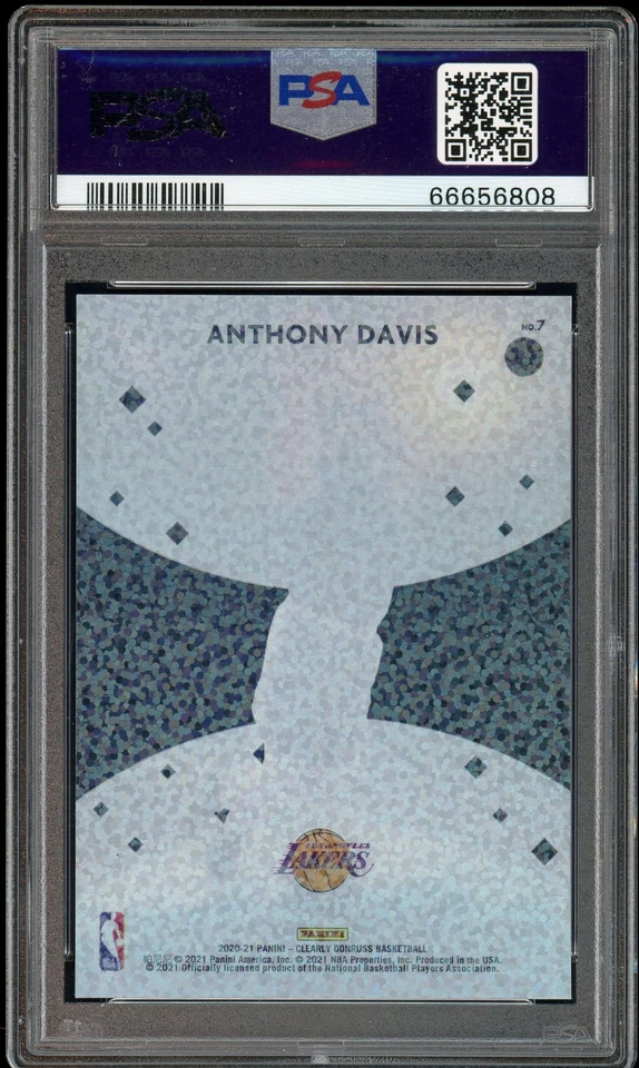 2020-21 Panini Clearly Donruss ANTHONY DAVIS #7 Zero Gravity Holo Gold /5 PSA 10 - Image 2 of 2