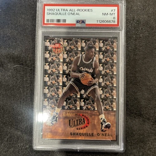 1992-93 Fleer Ultra - All Rookie Series Shaquille O'Neal #7 (RC) PSA 8