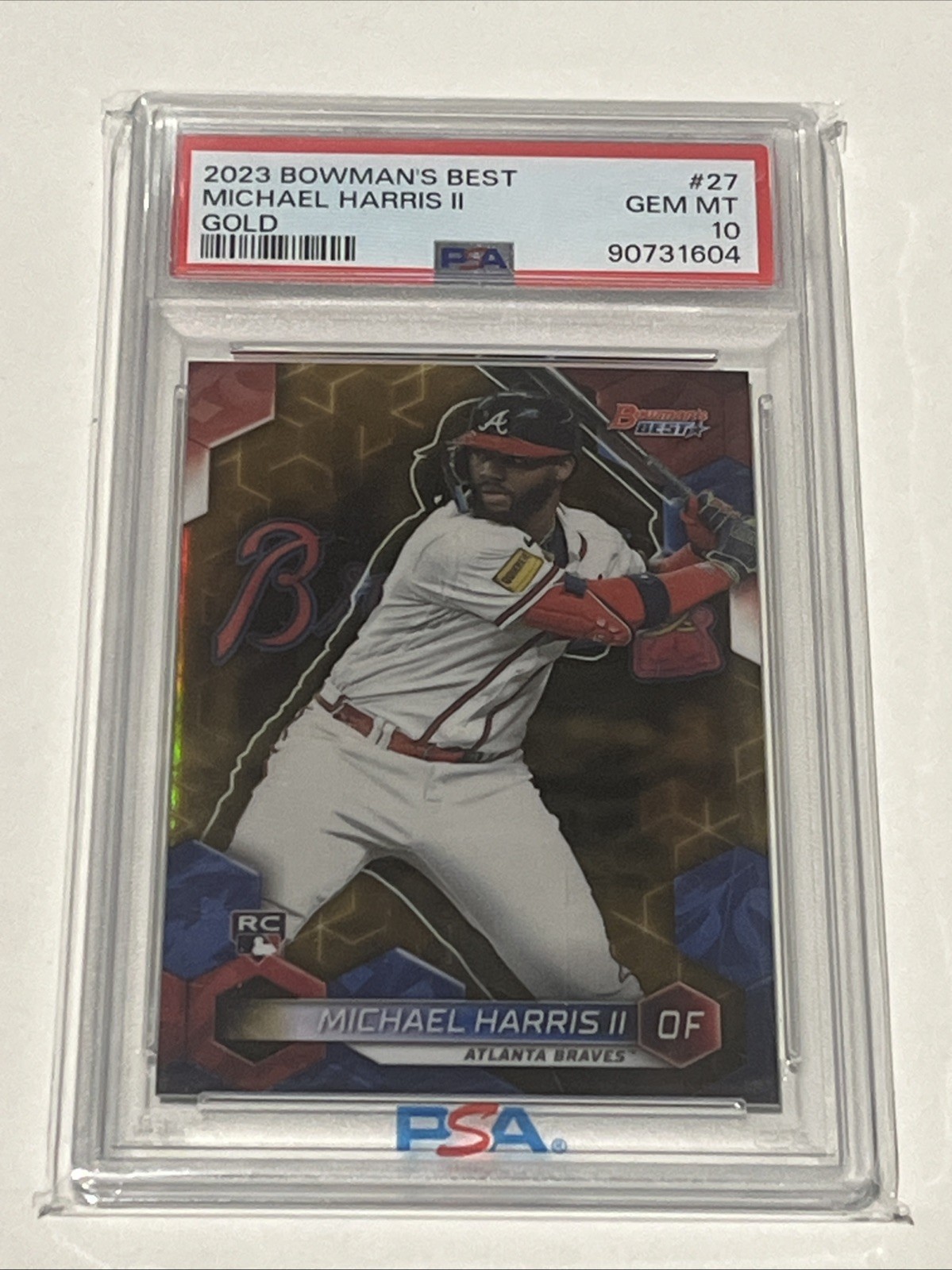 2023 Bowman’s Best Michael Harris II Gold /50 #27 PSA Graded Gem MT 10