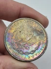 1890-P $1 Morgan Silver Dollar ☆ Monster Rainbow Toning ☆ 1131 ☆ Check My Store