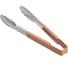 Vollrath 4780960 9 1/2 in Antimicrobial Tan Utility Tongs