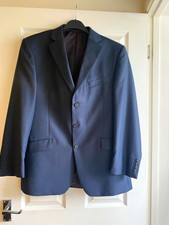 Marks & Spencer Blue Wool Suit Jacket 42in Chest Single-Breasted 3-Button