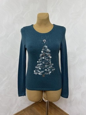 Women Monsoon sweater turquoise viscose 36