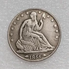 1855-S Seated Liberty Silver Half Dollar 50C High Grade++++++++++++++