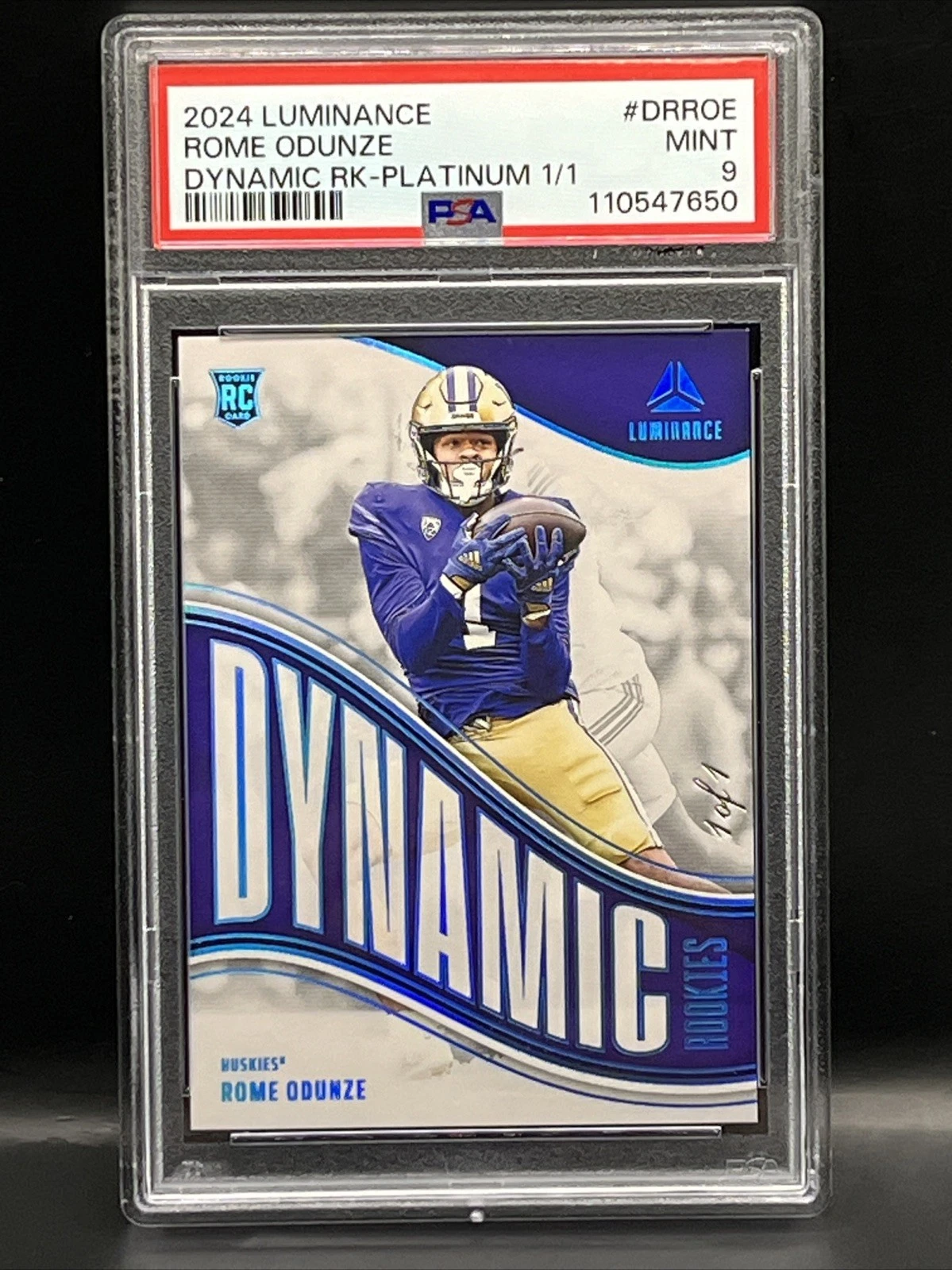 Rome Odunze Panini Luminance Dynamic Rookies #DRROE Platinum 1/1