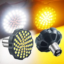 2pcs 1156 LED Rear Turn Signal Lights White,Super Bright 60LEDs 2'' 1156